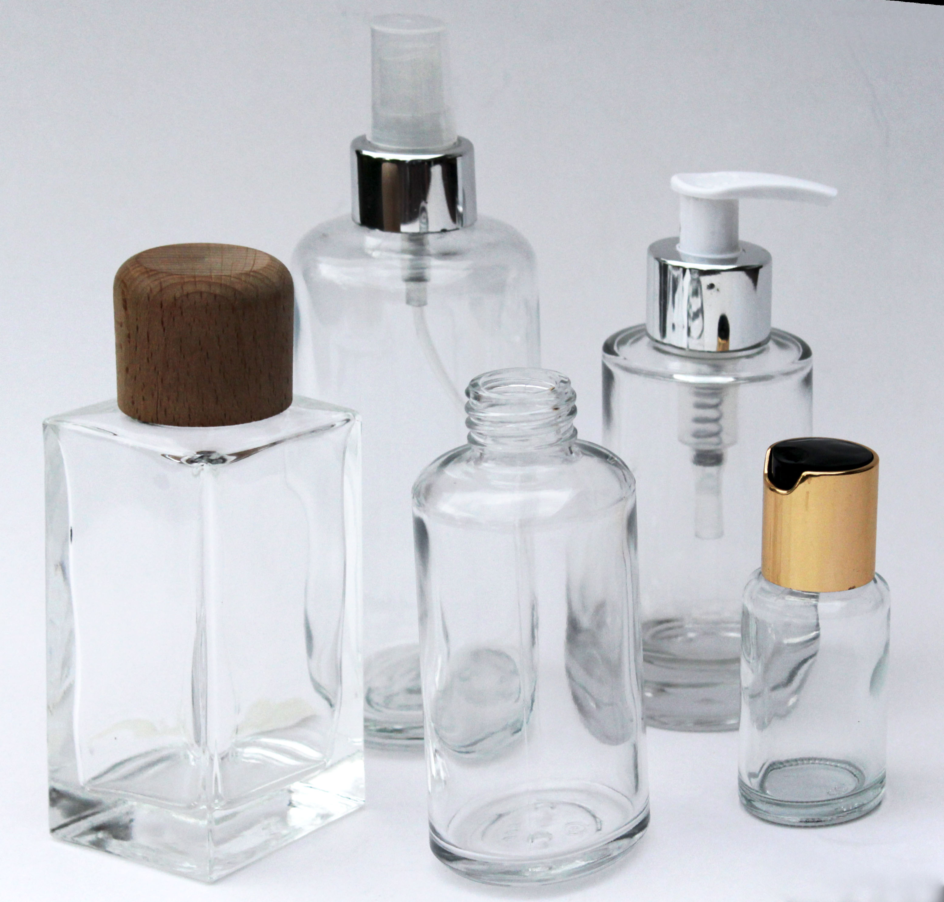 Clear Cosmetic Bottles